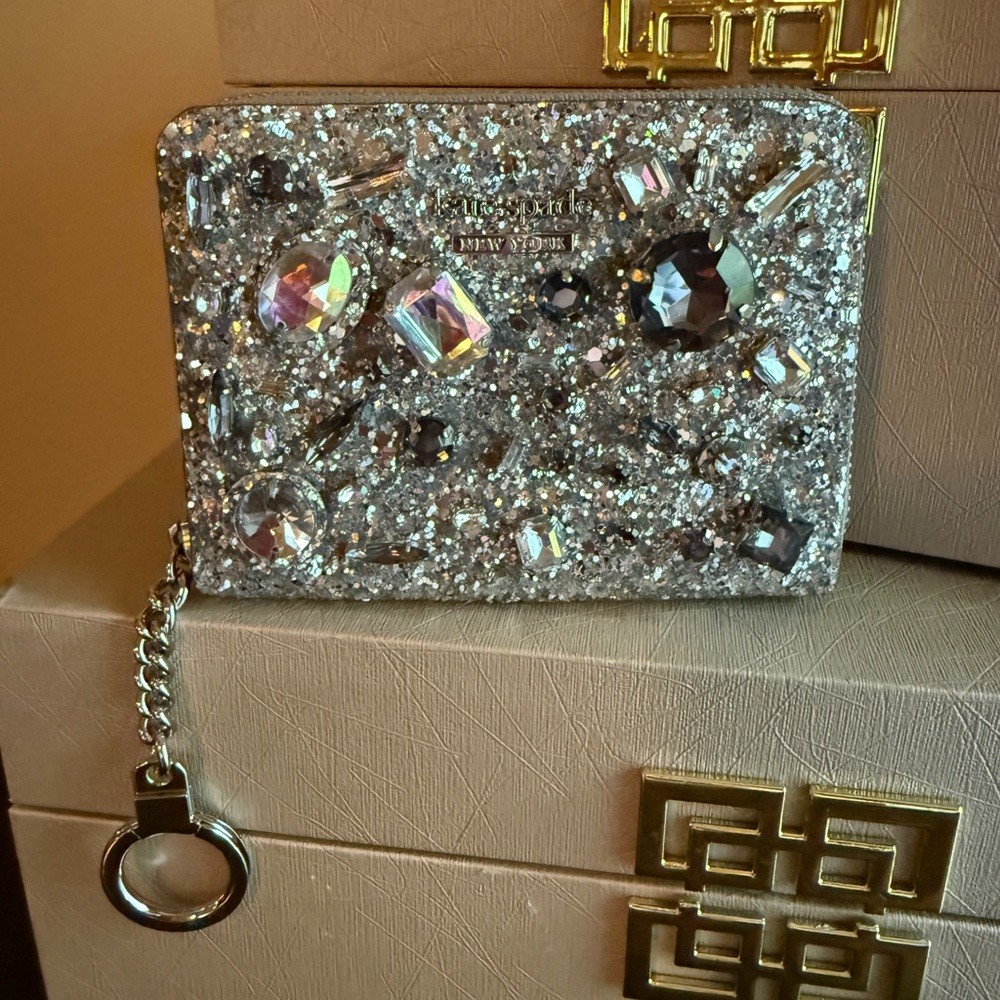 Kate Spade Silver Glitter Wallet